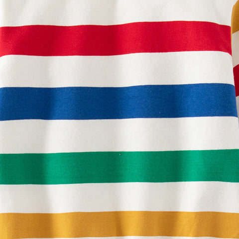 Colorful striped sweater on a white background