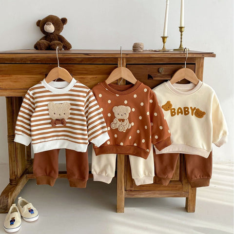 Teddy Bear Sweatshirt and Pants Set