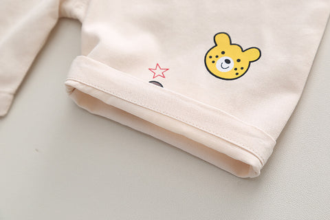 Rainbow Stripe T-Shirt and Bear Overalls Set