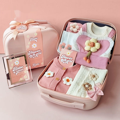 Lucky Flower 100% Soft Cotton Baby Gift Suitcase