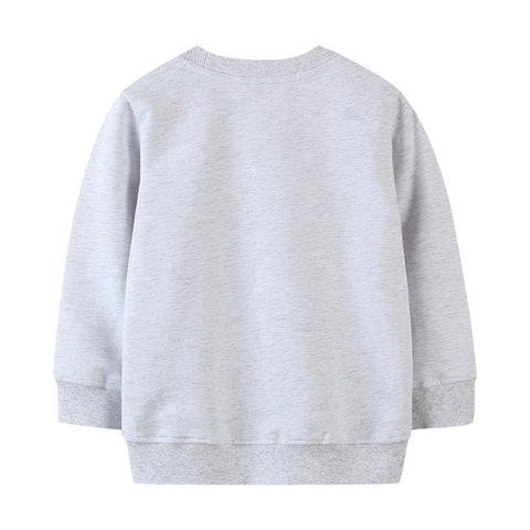 Cotton Sweatshirt with Dinosaur Print