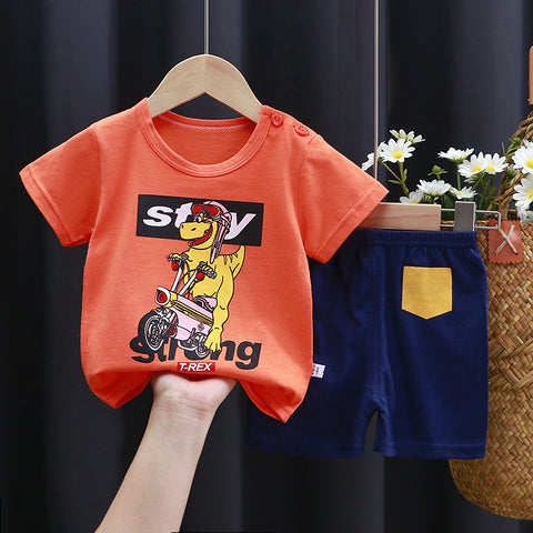Fun Cotton T-Shirt and Elastic Shorts Set
