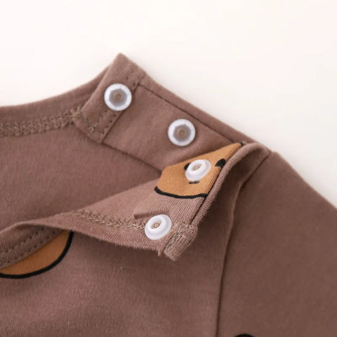 Baumwollpyjama-Set mit Bärenmotiv