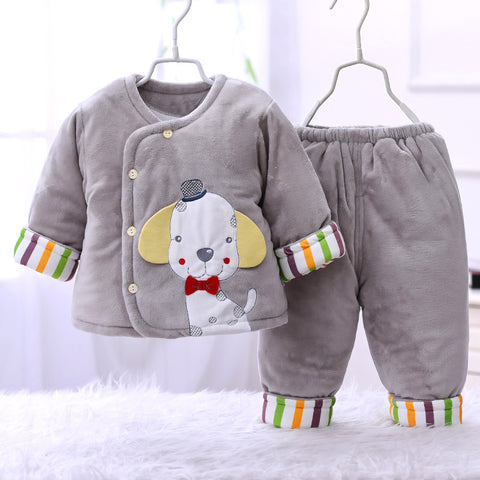 Plush Fleece Lined Jacket and Pants Set