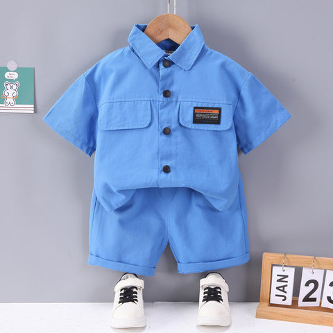 Playful Comfy Cotton Shirt and Shorts Set