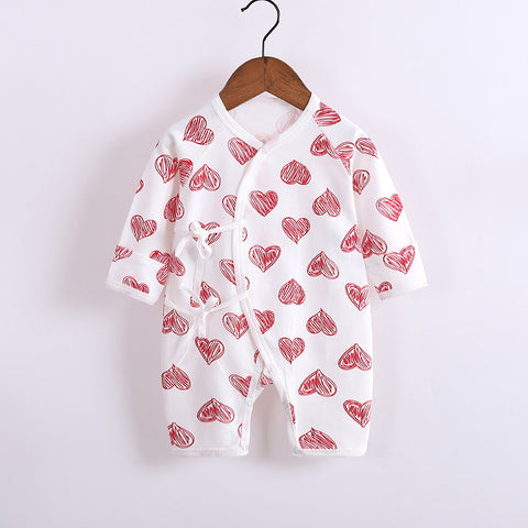 Cotton Kimono Romper with Side Ties