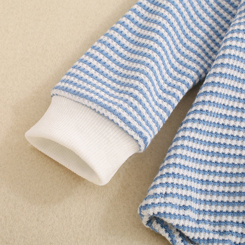 Cotton Stripe Knit Romper