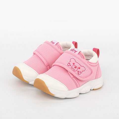 Soft Sole Sneakers with Bear Embroidery