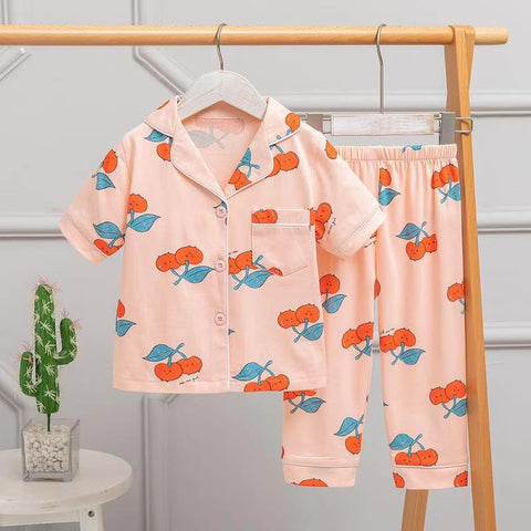 Shirt and Pants Fun Pattern Pajama Set