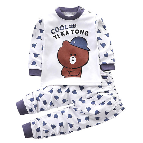 Cartoon Long Sleeve Top and Pants Set