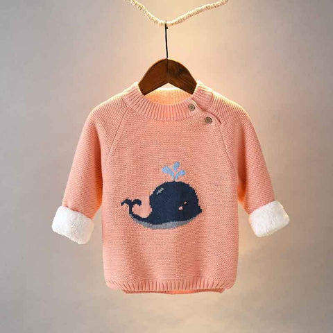 Cozy Knit Sweater Whale Embroidery Design