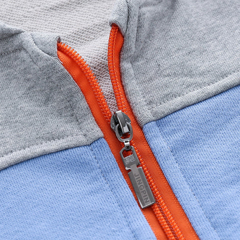 Strickjacke aus Baumwolle mit Reißverschluss und Raketenstickerei