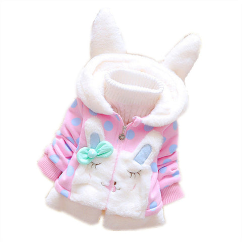 Soft Fleece Hoodie with Bunny Ears