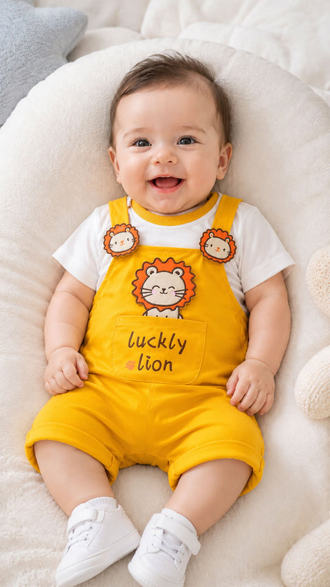 T-Shirt and Suspender Shorts Cute Animal Set