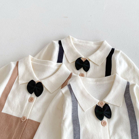 Stylish Viscose Romper with Bow Tie and Suspender Design