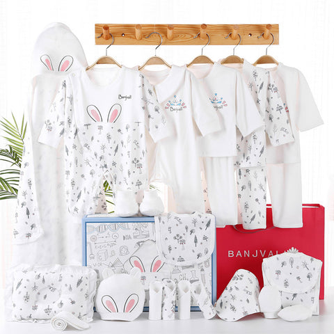 Forest Bunny 24-piece 100% Cotton Newborn Gift Box Set
