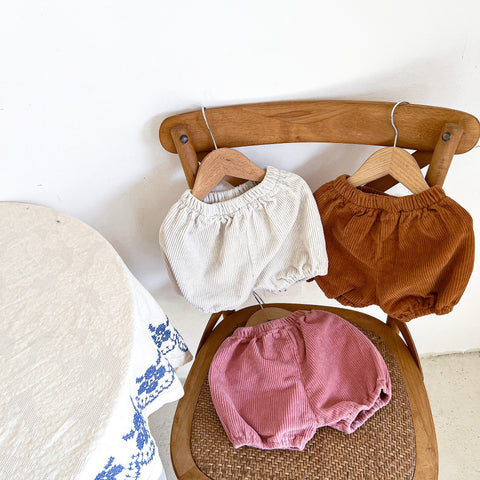 Corduroy Bloomers with Pom Pom