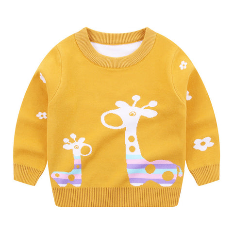 Playful Giraffe Knit Pullover