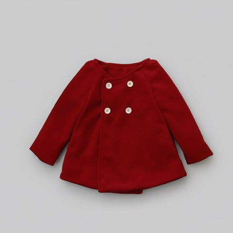 Charming Double-Breasted Wool Coat