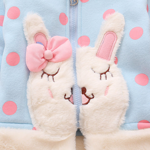 Soft Fleece Hoodie with Bunny Ears
