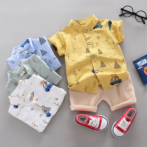 Light Cotton Shirt and Comfy Shorts Set