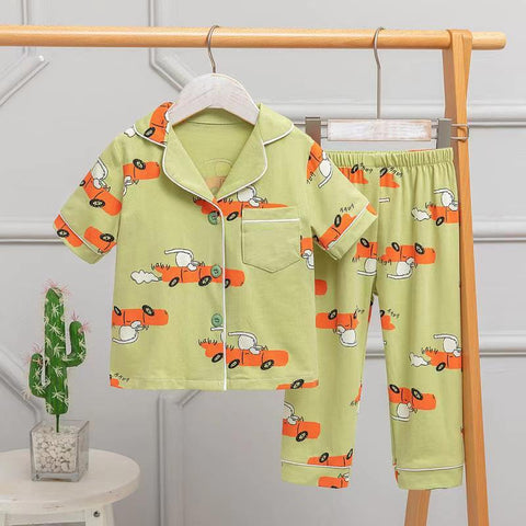 Shirt and Pants Fun Pattern Pajama Set
