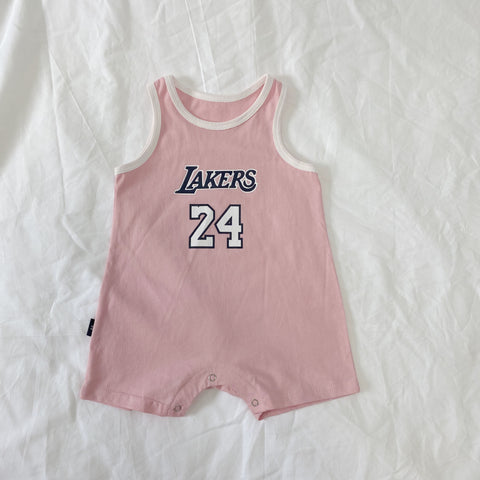 Pink tank top with 'Lakers' and number '24' on a white background