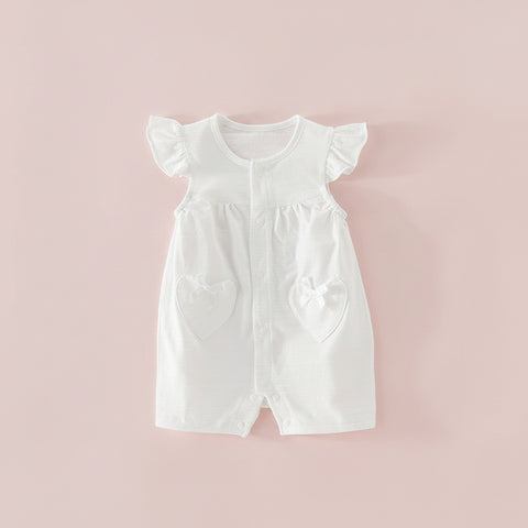 Pure Cotton Flutter Sleeve Romper