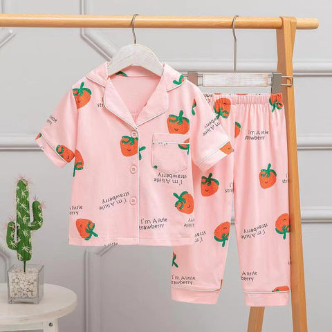 Shirt and Pants Fun Pattern Pajama Set