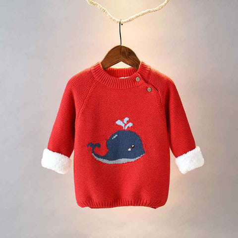 Cozy Knit Sweater Whale Embroidery Design