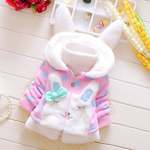 Soft Fleece Hoodie with Bunny Ears