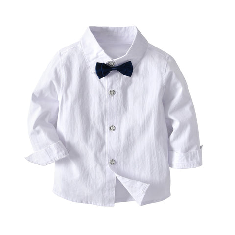 Elegant Soft Cotton Shirt,Vest, Pants and Bow Tie Suit
