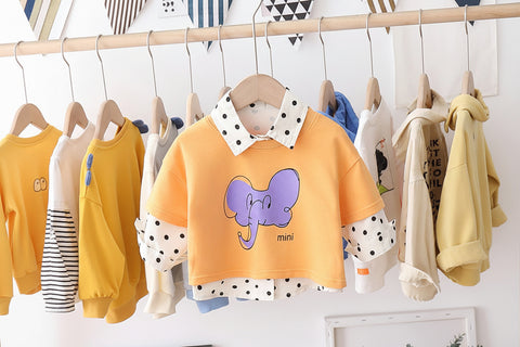 Cotton Lapel Shirt and Animal Print Sweater Set