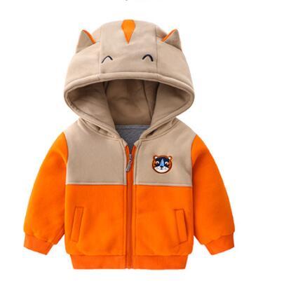 Cotton Zip Hoodie with Animal Ears