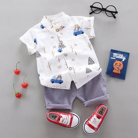 Light Cotton Shirt and Comfy Shorts Set