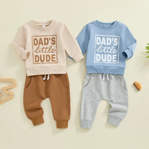 “Dad’s Little Dude” Pullover and Jogger Set