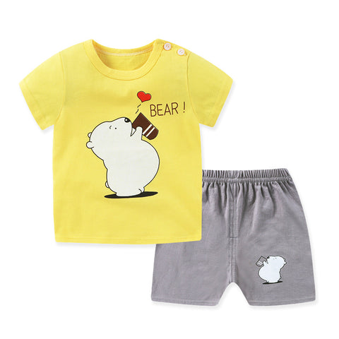 Cotton T-Shirt and Shorts Fun Print Set