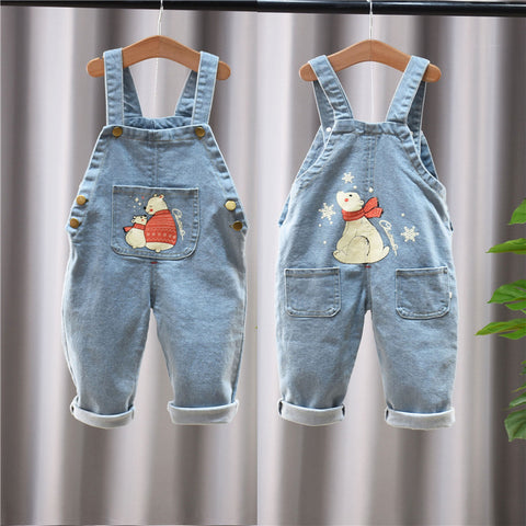 Trendy Adjustable Straps Denim Overalls