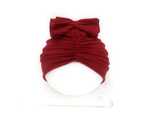 Soft knitted bow headband