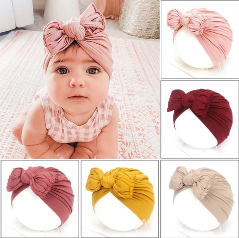 Soft knitted bow headband