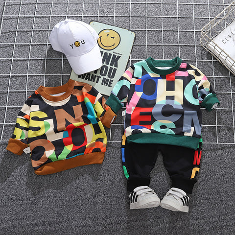 Vibrant Alphabet Pullover and Joggers Set