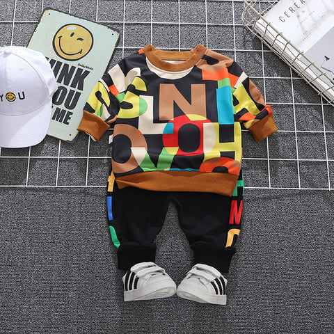 Vibrant Alphabet Pullover and Joggers Set