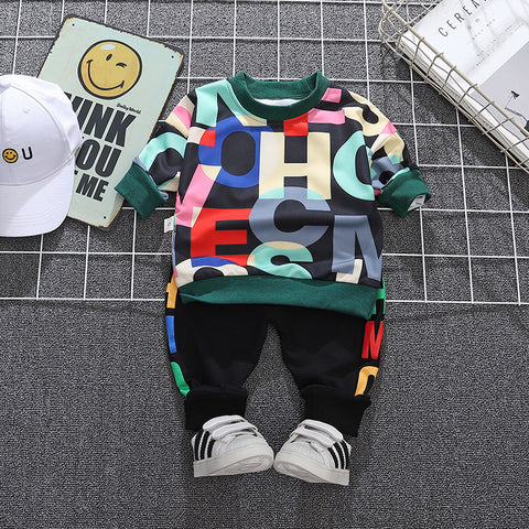 Vibrant Alphabet Pullover and Joggers Set