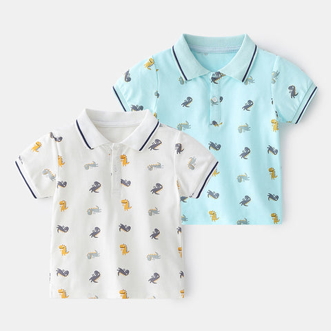 Soft Cotton T-Shirt Dinosaur Print