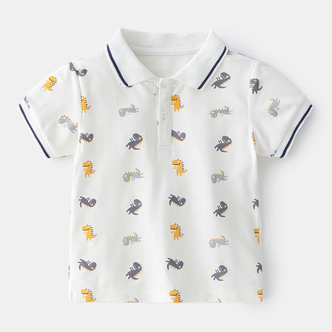 Soft Cotton T-Shirt Dinosaur Print