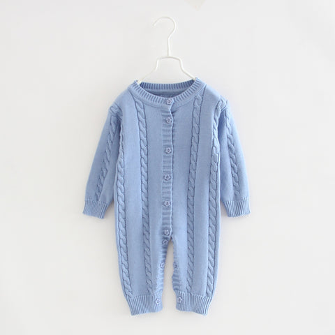 Soft Cotton Cable Knit Romper