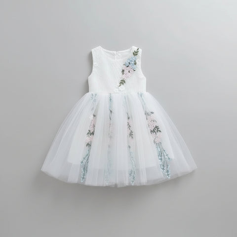 Sweet Cotton Dress Floral Embroidery Design