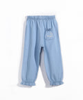 Light blue pants with a pocket on a white background