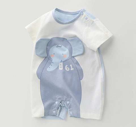 Soft Cotton Romper Elephant Design
