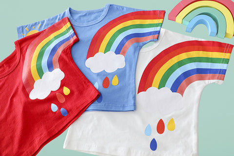 Shirt and Shorts Rainbow Print Set